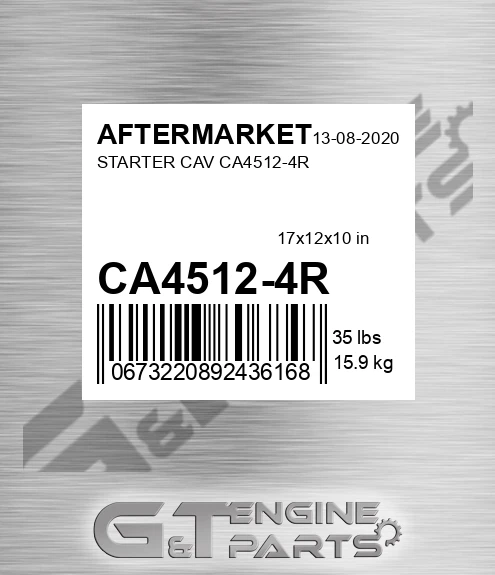 CA4512-4R Starter Cav Ca4512-4r for AFTERMARKET