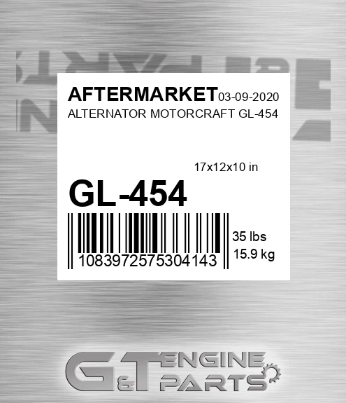 GL-454 Alternator Motorcraft Gl-454 for AFTERMARKET