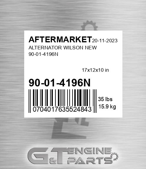 90-01-4196N Alternator Wilson New 90-01-4196n for AFTERMARKET