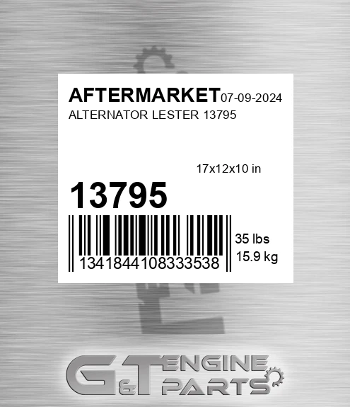 13795 Alternator Lester