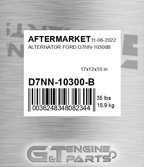 D7NN-10300-B Alternator Ford D7nn-10300b for AFTERMARKET
