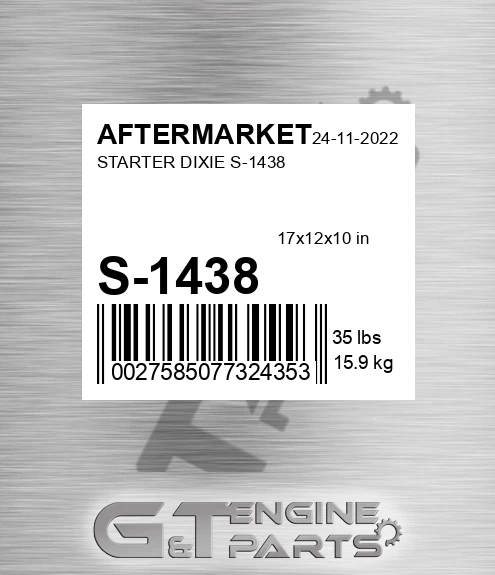 S-1438 Starter Dixie S-1438 for AFTERMARKET