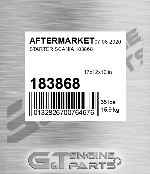 183868 Starter Scania for AFTERMARKET