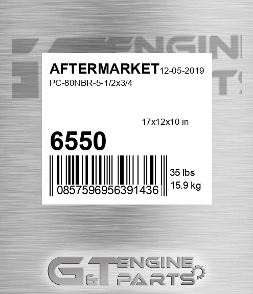 6550 Pc-80nbr-5-1/2x3/4 for AFTERMARKET