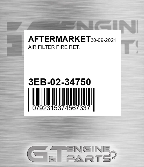 3EB-02-34750 Air Filter Fire Ret.