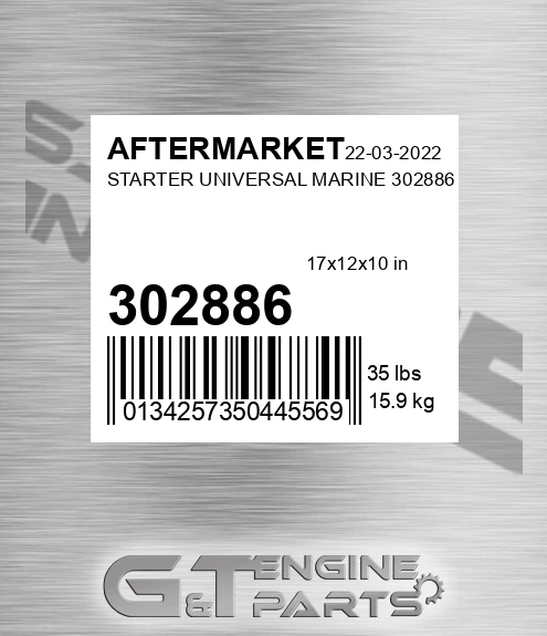 302886 Starter Universal Marine for AFTERMARKET