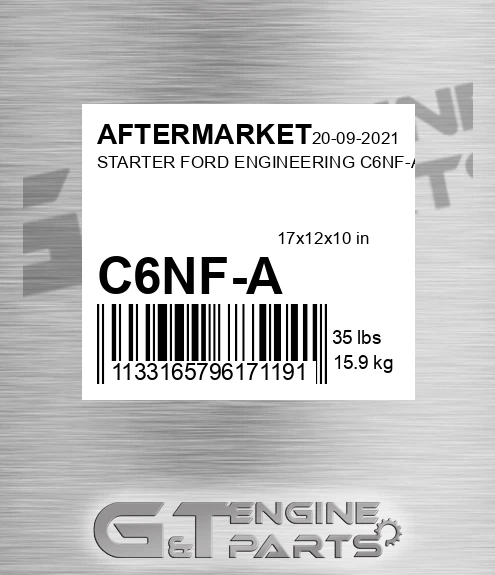 C6NF-A Starter Ford Engineering C6nf-a for AFTERMARKET