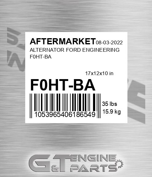 F0HT-BA Alternator Ford Engineering F0ht-ba for AFTERMARKET