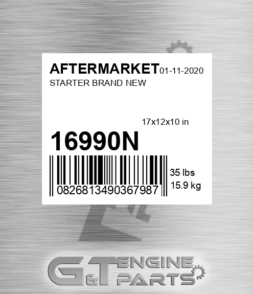 16990N Starter Brand New for AFTERMARKET