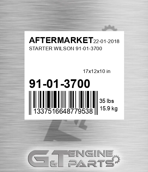 91-01-3700 Starter Wilson 91-01-3700 for AFTERMARKET