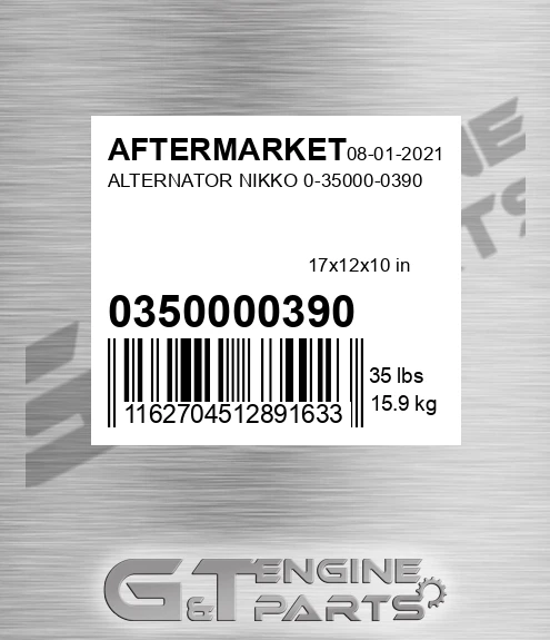 0350000390 Alternator Nikko