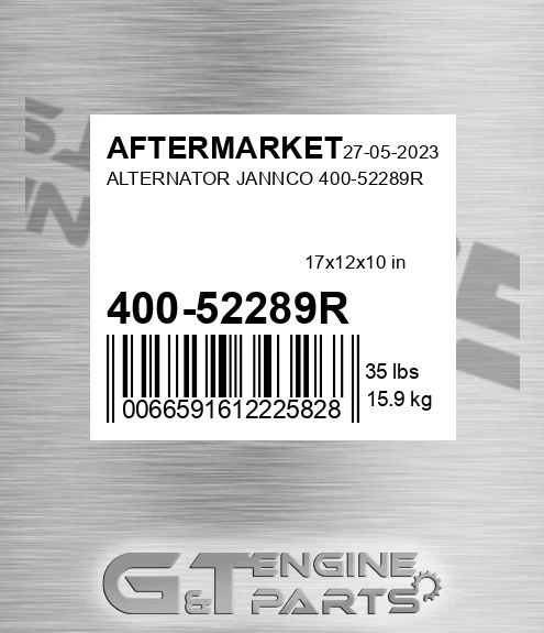 400-52289R Alternator Jannco 400-52289r for AFTERMARKET
