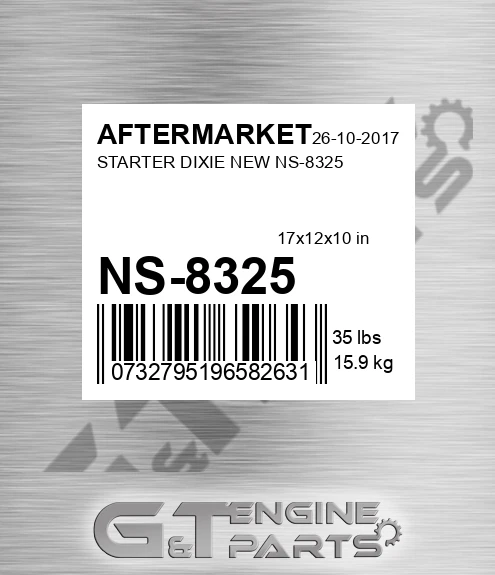 NS-8325 Starter Dixie New Ns-8325 for AFTERMARKET