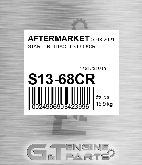 S13-68CR Starter Hitachi S13-68cr for AFTERMARKET