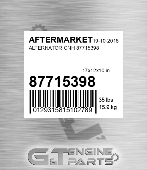 87715398 Alternator Cnh