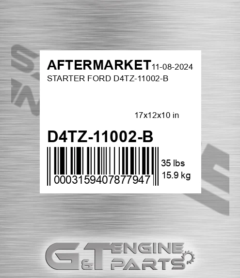 D4TZ-11002-B Starter Ford D4tz-11002-b for AFTERMARKET