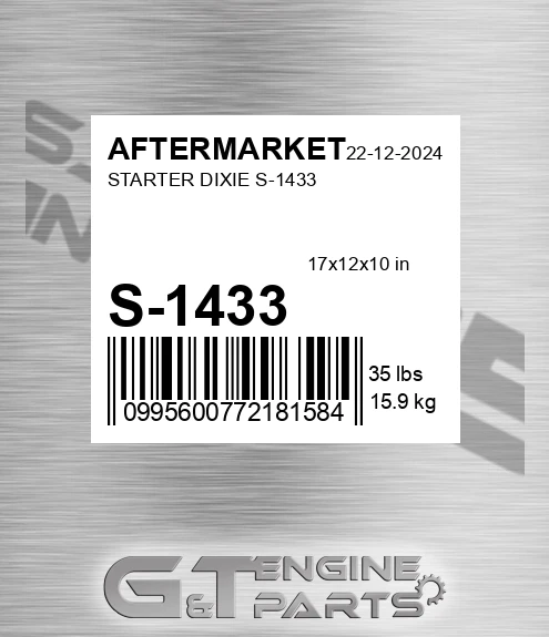 S-1433 Starter Dixie S-1433 for AFTERMARKET