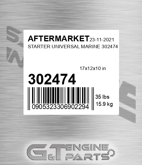 302474 Starter Universal Marine for AFTERMARKET