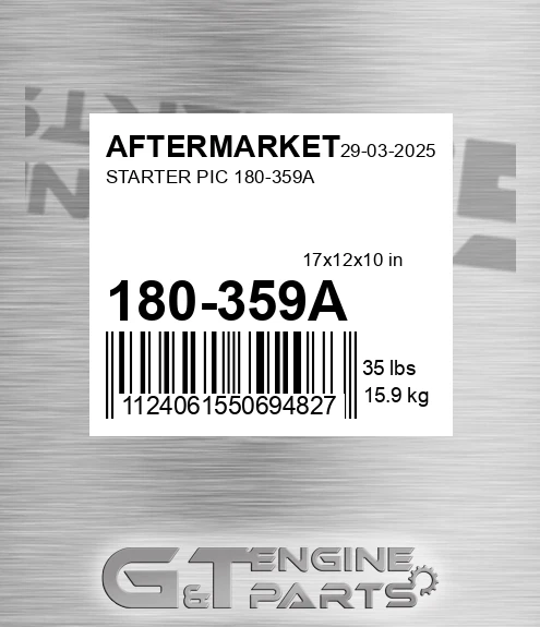 180-359A Starter Pic 180-359a for AFTERMARKET