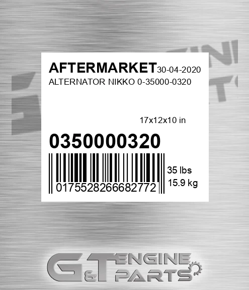 0350000320 Alternator Nikko