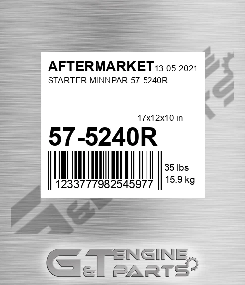 57-5240R Starter Minnpar 57-5240r for AFTERMARKET
