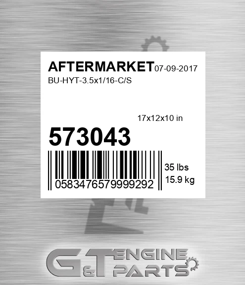 573-043 Bu-hyt-3.5x1/16-c/s for AFTERMARKET