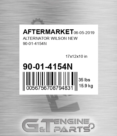 90-01-4154N Alternator Wilson New 90-01-4154n for AFTERMARKET