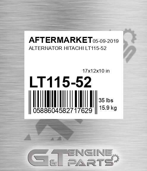 LT115-52 Alternator Hitachi Lt115-52 for AFTERMARKET