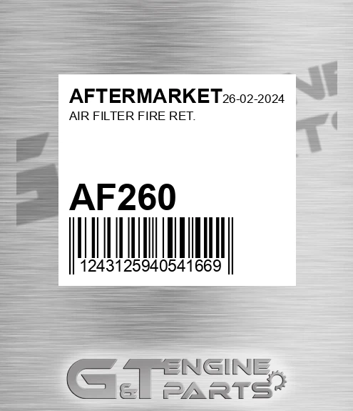 AF260 Air Filter Fire Ret.