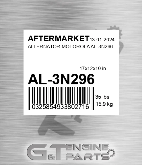 AL-3N296 Alternator Motorola Al-3n296 for AFTERMARKET