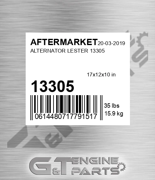 13305 Alternator Lester