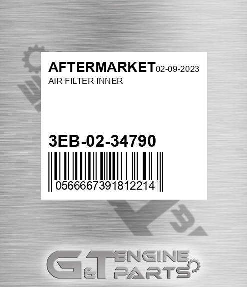 3EB-02-34790 Air Filter Inner