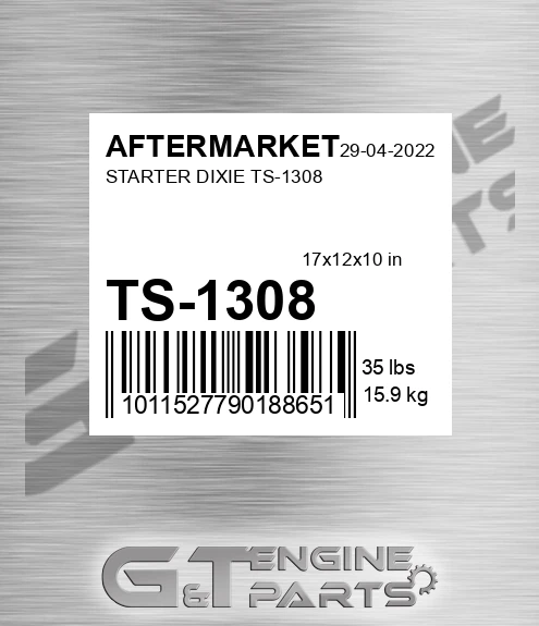 TS-1308 Starter Dixie Ts-1308 for AFTERMARKET