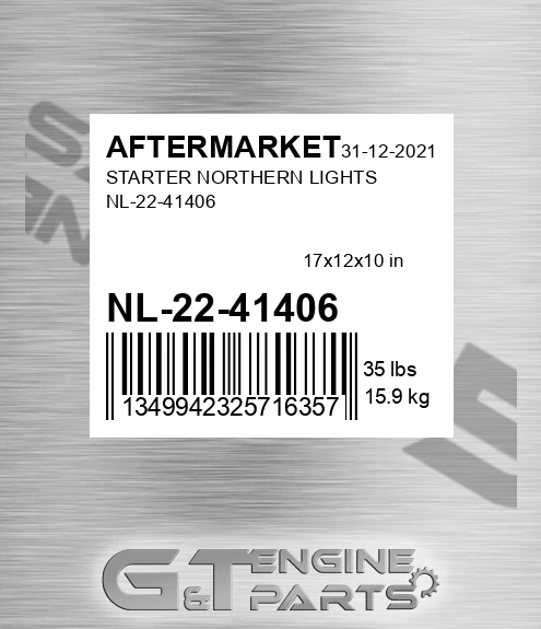 NL-22-41406 Starter Northern Lights Nl-22-41406 for AFTERMARKET