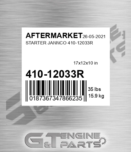 410-12033R Starter Jannco 410-12033r for AFTERMARKET