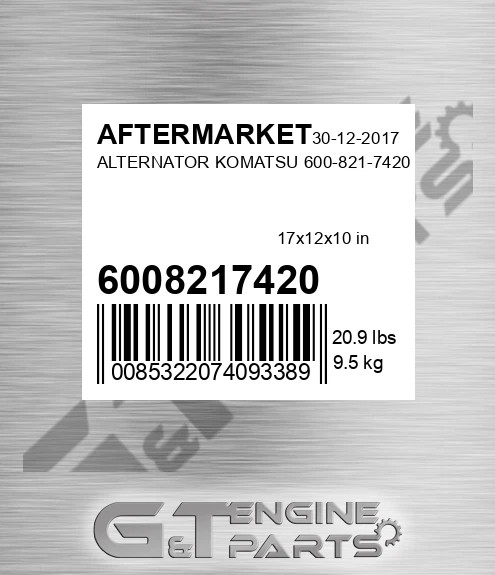 6008217420 Alternator Komatsu for AFTERMARKET