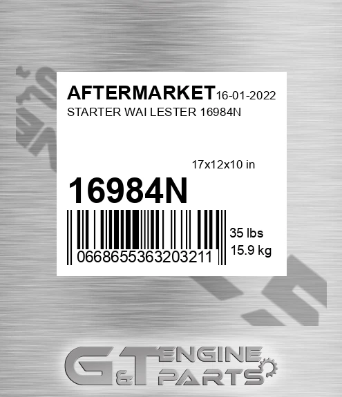 16984N Starter Wai Lester for AFTERMARKET