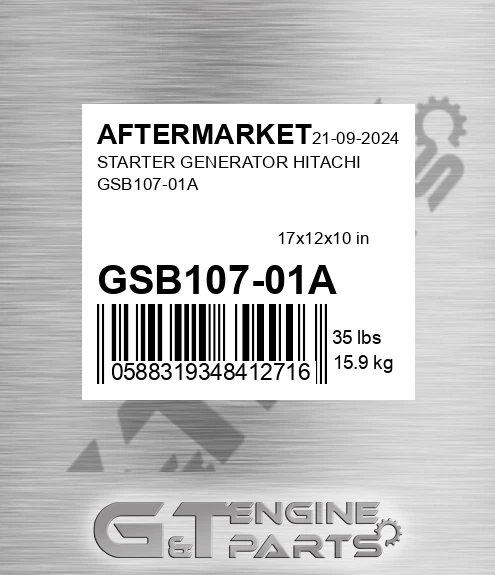GSB107-01A Starter Generator Hitachi Gsb107-01a for AFTERMARKET