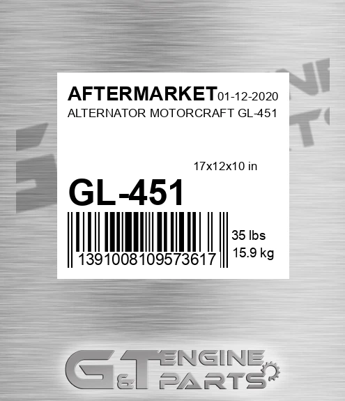 GL-451 Alternator Motorcraft Gl-451 for AFTERMARKET
