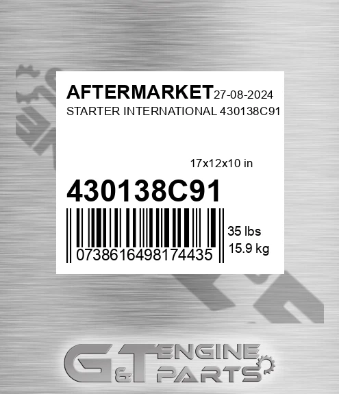 430138C91 Starter International for AFTERMARKET