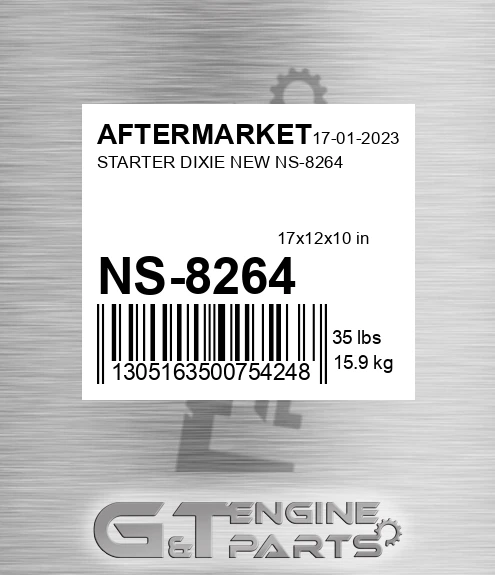 NS-8264 Starter Dixie New Ns-8264 for AFTERMARKET