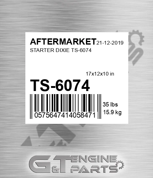 TS-6074 Starter Dixie Ts-6074 for AFTERMARKET