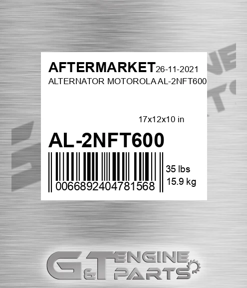 AL-2NFT600 Alternator Motorola Al-2nft600 for AFTERMARKET