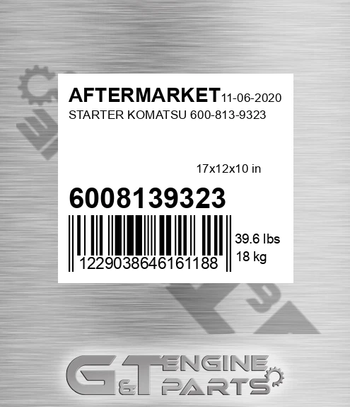 6008139323 Starter Komatsu