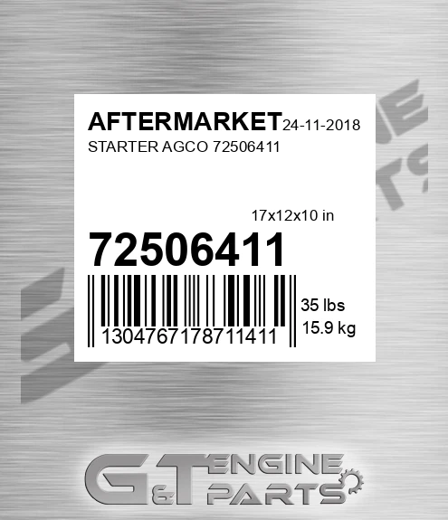 72506411 Starter Agco