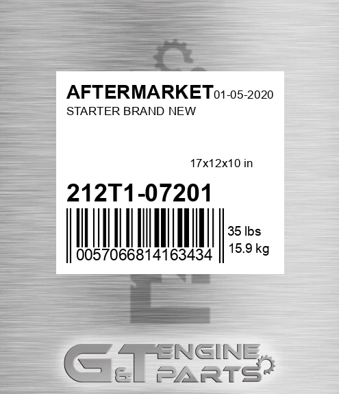 212T1-07201 Starter Brand New for AFTERMARKET