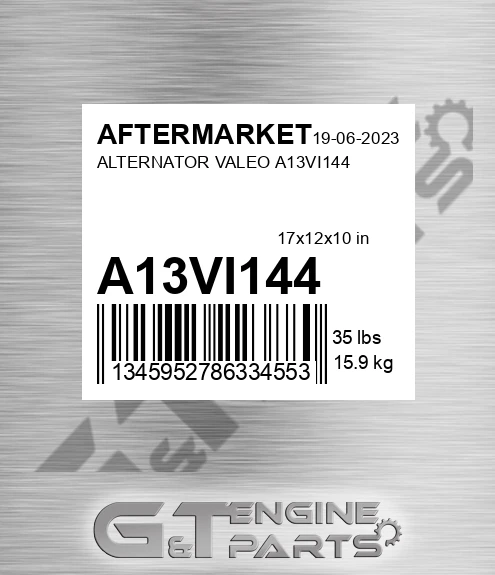A13VI144 Alternator Valeo for AFTERMARKET