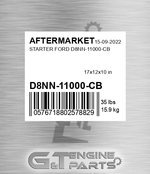 D8NN-11000-CB Starter Ford D8nn-11000-cb for AFTERMARKET