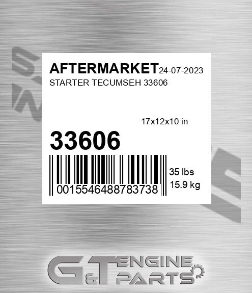 33606 AFTERMARKET Starter Tecumseh