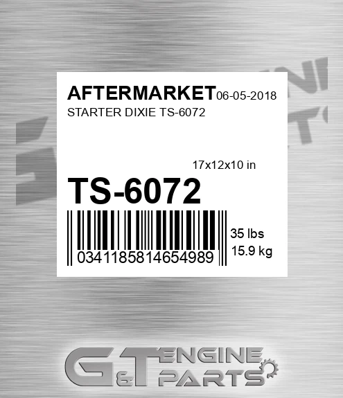 TS-6072 Starter Dixie Ts-6072 for AFTERMARKET